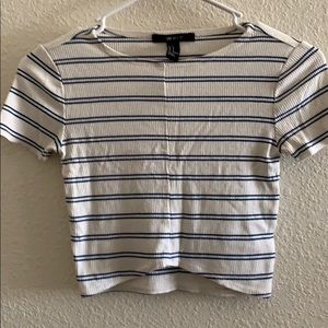 Fitted stripped crop top